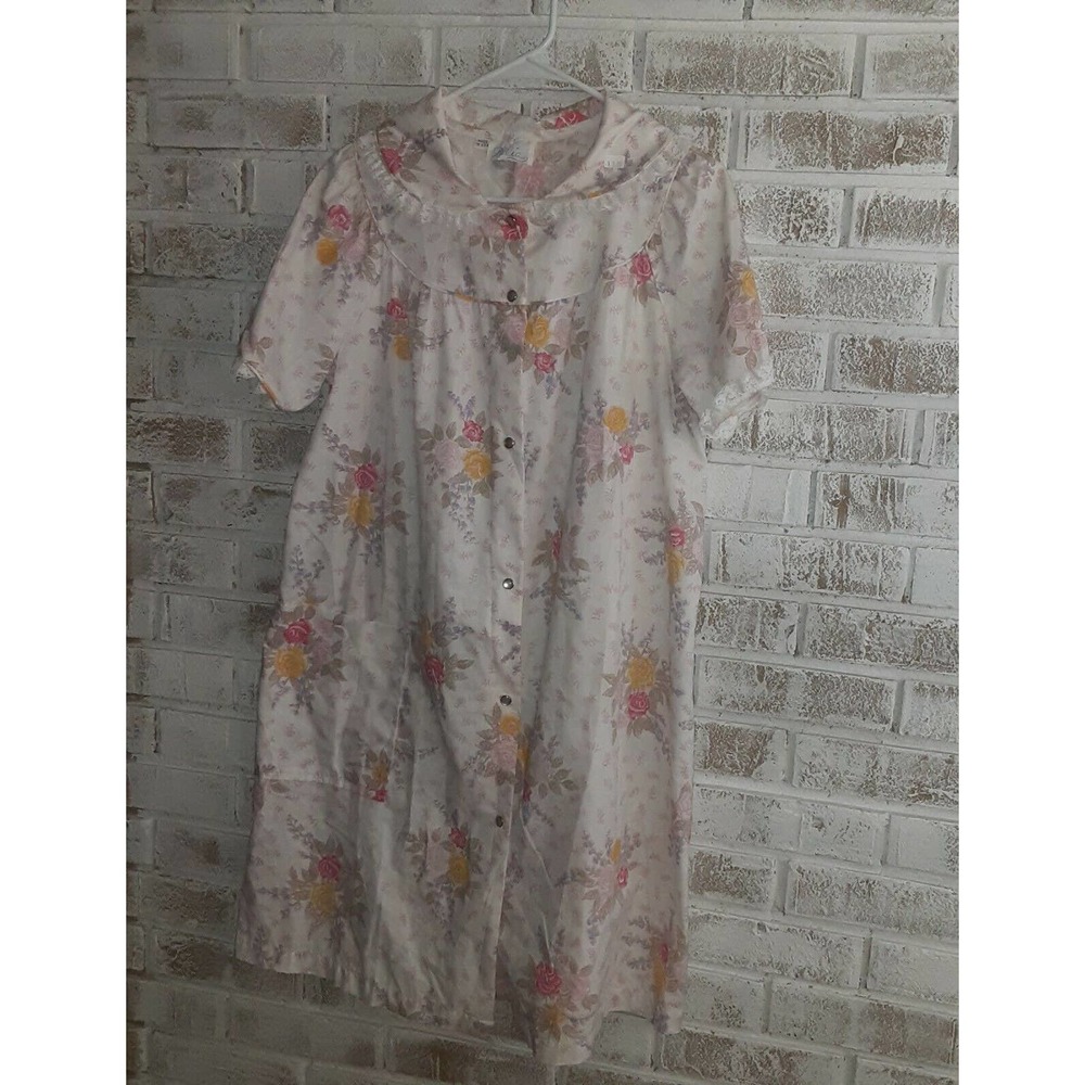Vintage Delia Summer Housecoat Floral Cottage Read Measurements